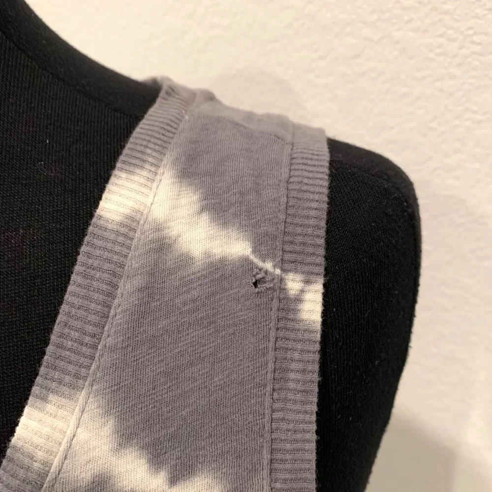 Z SUPPLY REVERIE SPIRAL Grey Charcoal Tie Dye Midi Dress S - Picture 10 of 13